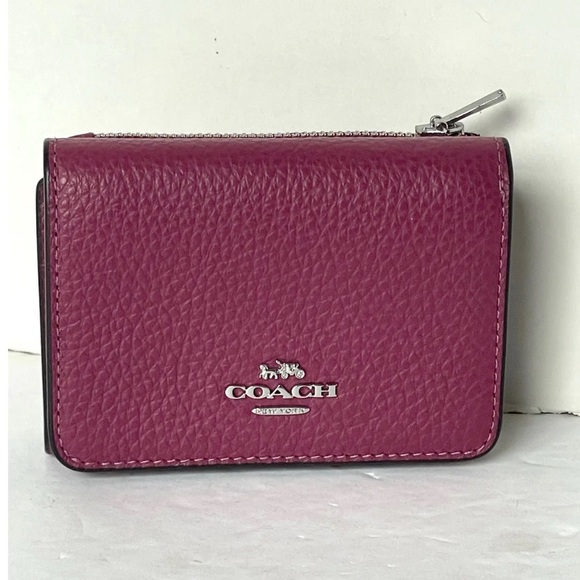 NWT Coach Card Holder Mini Wallet Bow Signature Canvas - Picture 4 of 8